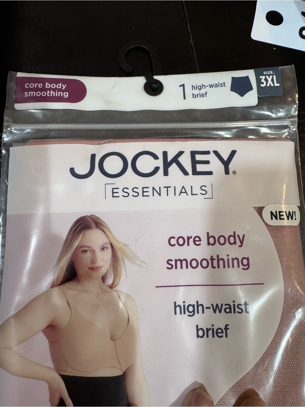 Jockey Essentials High-Waist Core Body Smoothing Brief - Pink 3XL - Picture 4 of 7